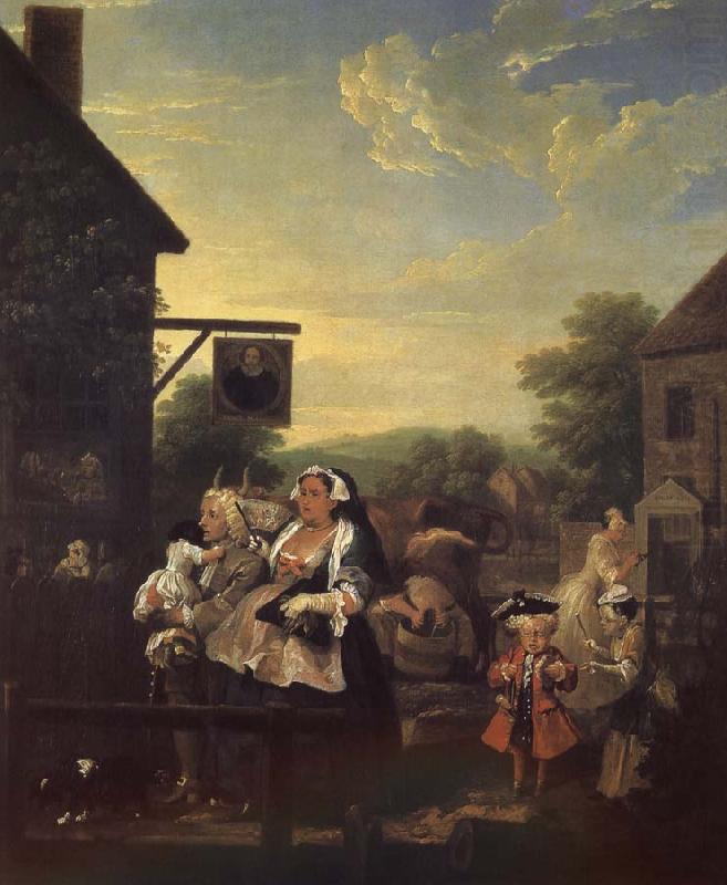 William Hogarth Four hours a day in the evening china oil painting image